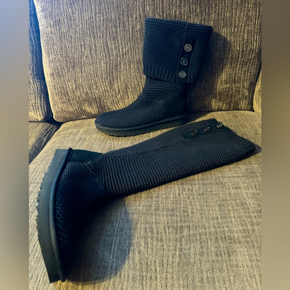 UGG women’s Cardy knit sweater tall boots